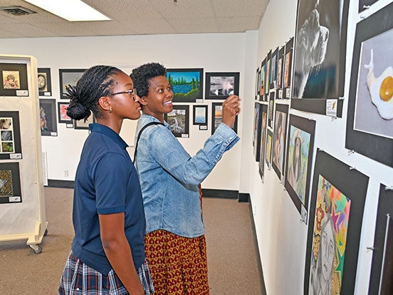  This is a photo from one of the art exhibits